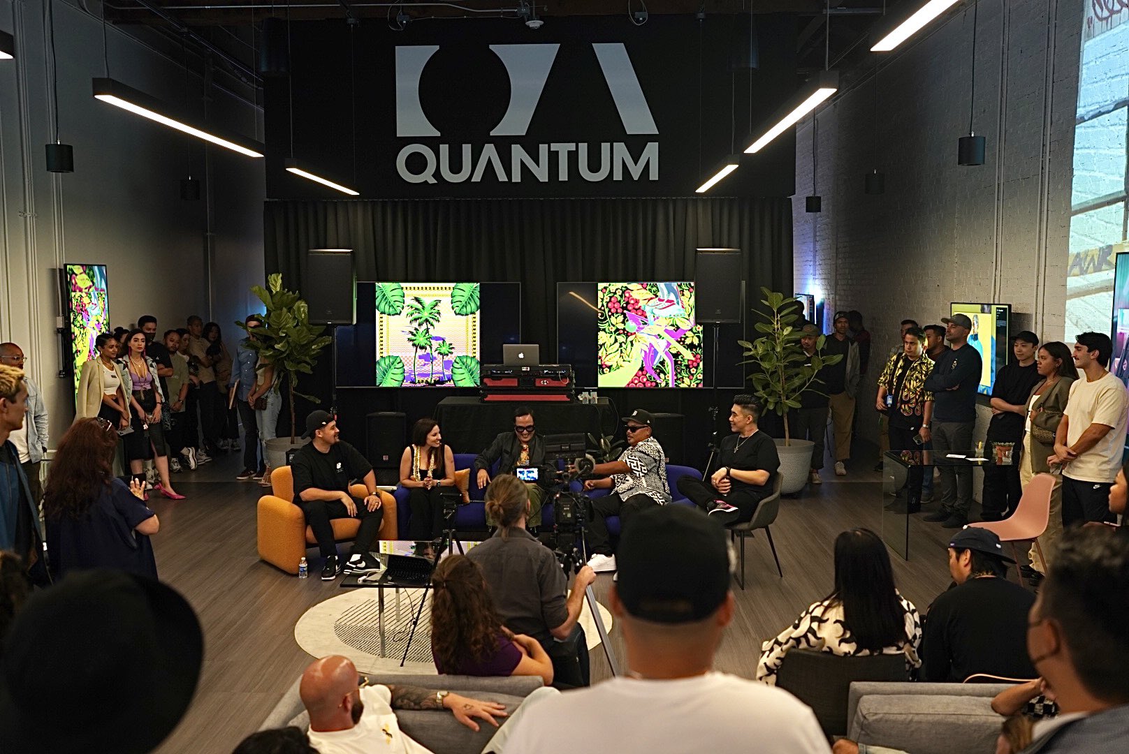 space dust at quantum · panel host